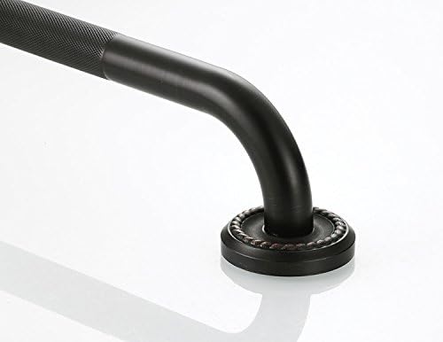 20-Inch Grab Bar Featuring Anti-Slip Handrail, Solid Brass, Oil Rubbed Bronze, Heavy-Duty Construction Armrest, Bathroom Bathtube Shower Safety Rail