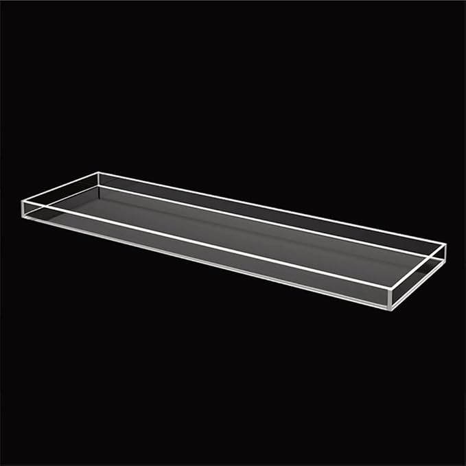 Wangunan 33 inch Luxury Bathtub Table - Shelf Organizer for Bathtub & Shower Storage (Clear)