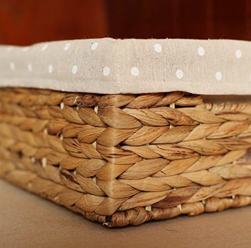 Rectangular Wicker Storage container, Organizer Box,Kingwillow, Art & Craft (Small)