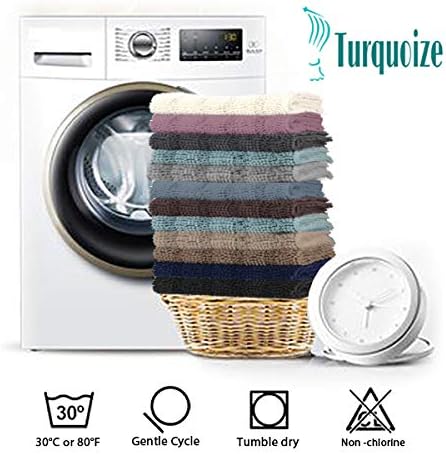 Turquoize Chenille Bath Rugs Shaggy Bathroom Rugs Non Slip Bath Rugs for Bathroom 20 x 32 and 17 x 24 Chocolate Bath Rug Extra Soft and Absorbent Area Rug, (20" x 32" and 17" x 24"),Chocolate