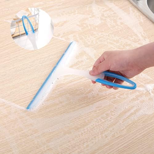 3pcs Silicone Shower Squeegee for Glass Doors & Tiles - Handheld Bathroom and Window Cleaner, Household Shower Squeegee for Tile Shower Walls