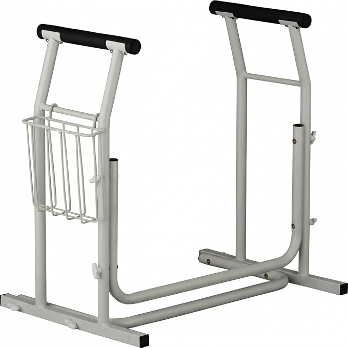 NOVA Toilet Safety Support Frame, Bathroom Assist Handrails, Lightweight Aluminum, 300 lb Weight Capacity