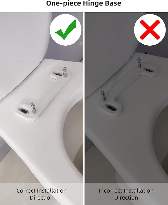 Hibbent Premium Round Toilet Seat with Cover Quiet Close, One-Click to Quick Release, Easy Installation Non-Slip Seat Bumpers, Slow Close Toilet Seat and Cover, Easy Cleaning-White Color