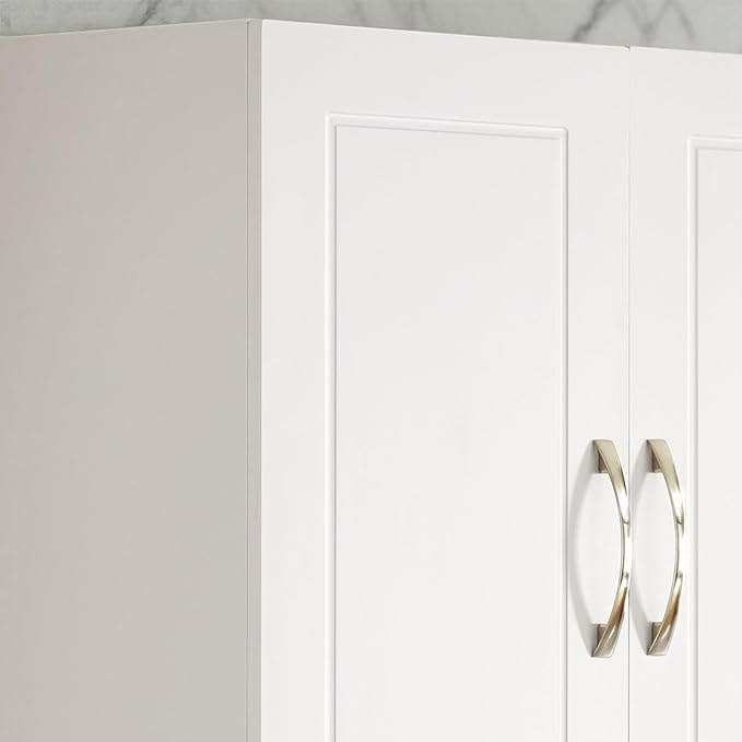 Wall Mount Bathroom & Laundry Storage Cabinet, Wall Size, White | Wall-Mounted Storage Cabinet With Door & Adjustable Shelf, Space-Saving Bathroom Medicine Organizer, HUS-FRG231
