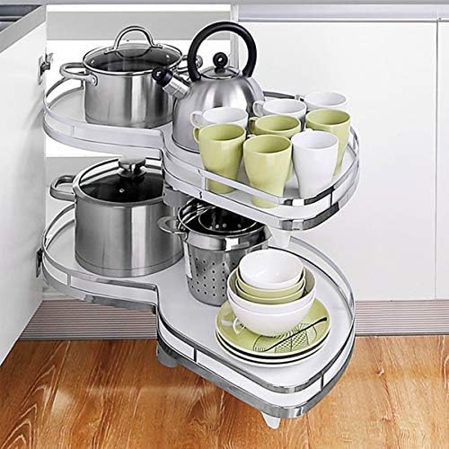 VADANIA Blind Corner Pull Out Organizer, 36" Left Swing Cabinet | 2-Tier Swing Tray, Soft Close, Left Hand Open, Space Saving Blind Corner Cabinet Design