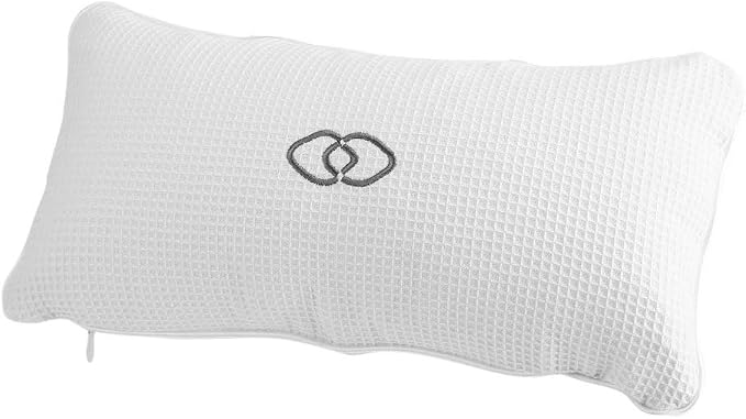 Nikou Bathtub Spa Pillow - Bath Cushion Bath Pillows White - Spa Pillow with Suction Cups,Supports Neck and Shoulders,for Hot Tub Home Spa Jacuzzi Bathtub Head Rest, Comfortable & Soft