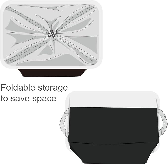 Organization and Storage Basket for Organizing - Jumbo 3 Pack 17.7x13.8x9.7 inch Fabric Storage Cubes for Closet Gifts Organizer Empty Book (White & Black)