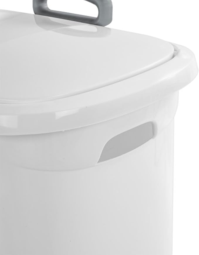 Sterilite Ultra™ Wheeled Hamper, Plastic Laundry Hamper, White, 3 Pack