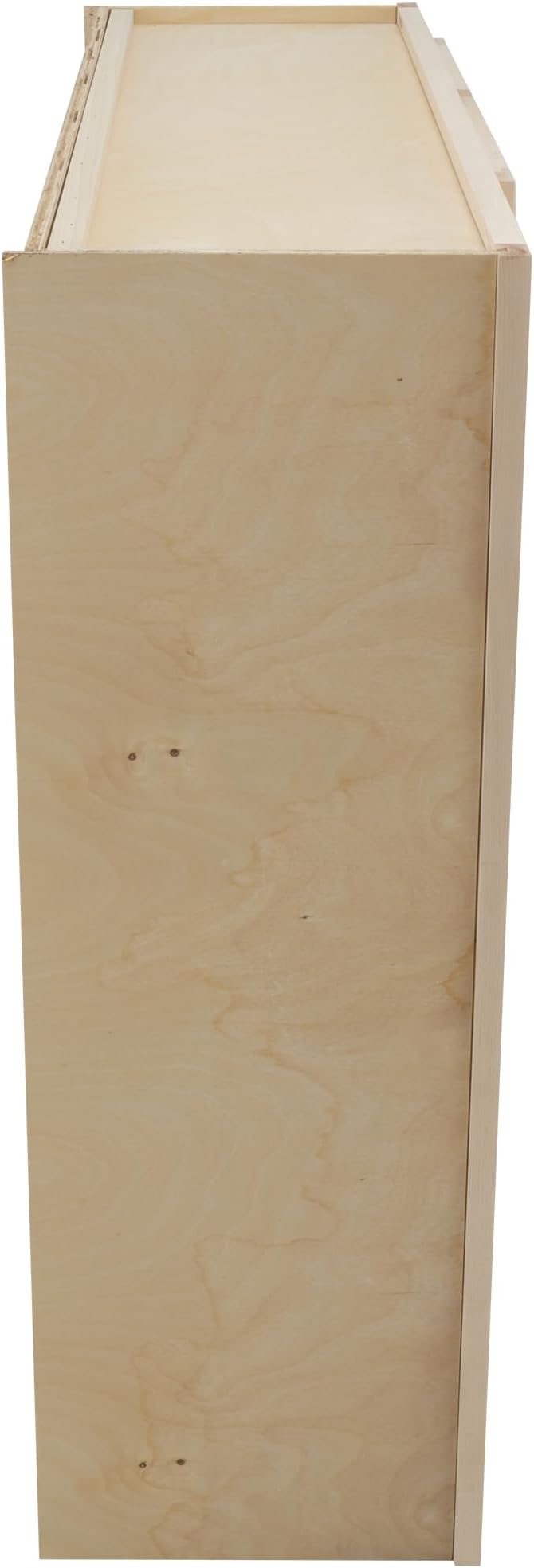 Quicklock RTA (Ready-to-Assemble) 42" Tall Wall Kitchen Cabinets - Shaker Style | 100% Hardwood | Made in America | Soft Close Hardware (12" D x 42" W x 42" H Blind Corner, Raw Maple)