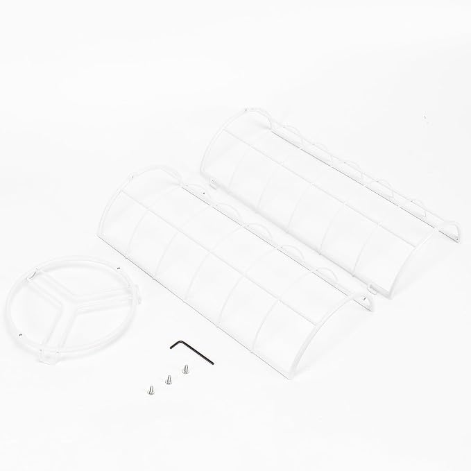 NearMoon Toilet Paper Organizer Stand, Free Standing 3 Rolls Tissue Storage, Metal Bathroom Accessory, Rustproof Toilet Roll Holder for Kitchen Countertop Inside Cabinet Shelf(Metal Base, White)
