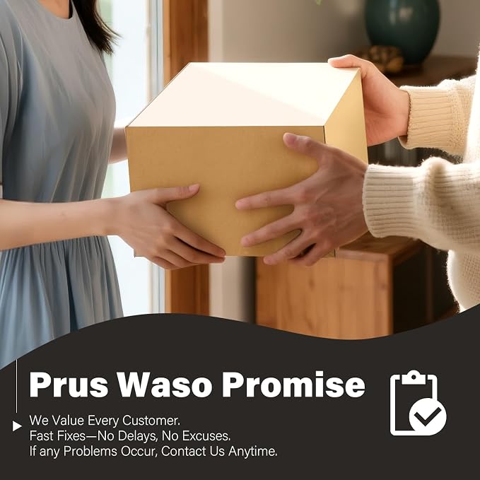 Prus Waso Soap Dispenser Bathroom Set, Gold & Black | Hand and Lotion Dispenser with Stainless Steel Pump, Perfect for Black and Gold Bathroom Decor