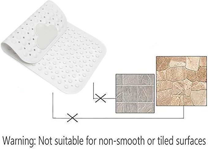 Bathtub Mat Non Slip Shower Mat Bath Mat for Tub 28"X16" White | Bath Tub Mat Non Slip, Machine Washable, Foot Massage, Non Slip Bath Mat, Shower Mat for Inside Shower, Bathroom Mat
