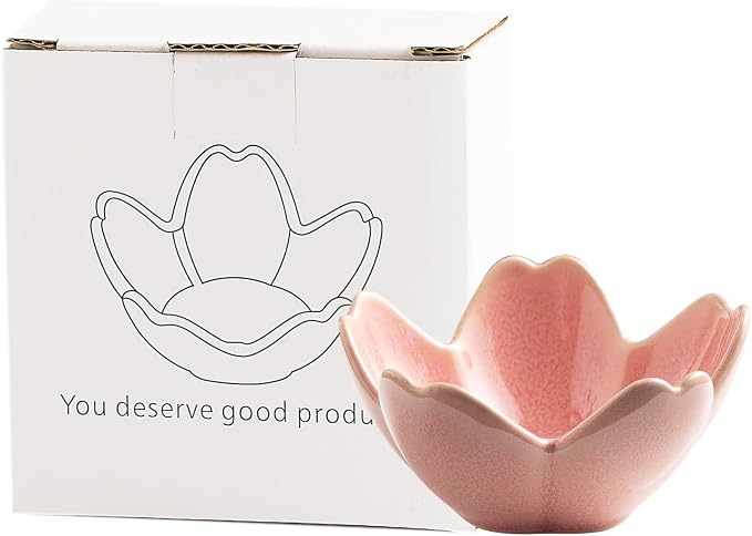 Flower Ceramic Jewelry Dish, Floral Ring Holder Tray | Petite bowl keeps rings, earrings, keys, and keepsakes visible on vanities or dressers, making a sweet gift for women