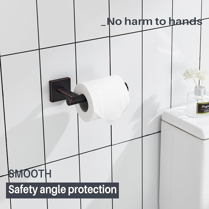 KOKOSIRI Toilet Paper Holder Oil Rubbed Bronze Toilet Roll Holder Hold Mega Rolls Kitchen Bathroom Tissue Paper Dispenser Stainless Steel, B2008ORB