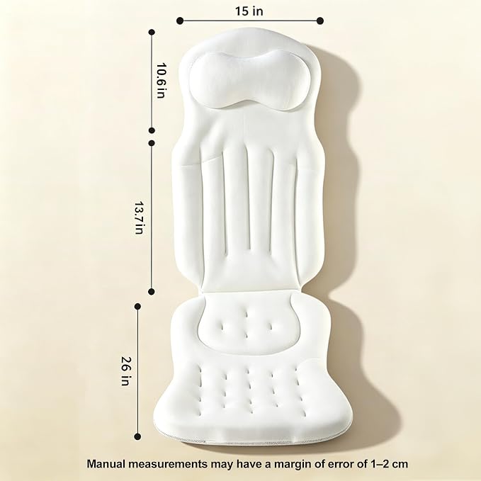 Full Body Bath Pillow Cushion for Tub 51"*15" Luxury Tub Mat | Luxury Bathtub Pillow, Bubble Bath Mat for Tub Spa 51"*15"