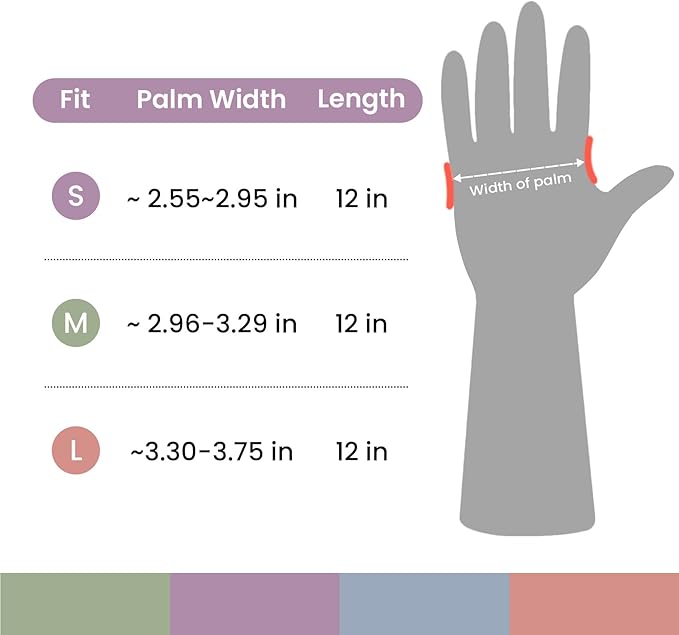 Rubber Cleaning Gloves for Dishwashing, 4 Pairs Reusable Kitchen Gloves for Washing Dishes and Household Cleaning, Pink Dish Gloves with Flocked Lining and Non-Slip Grip, Pefect for Woman Men - S
