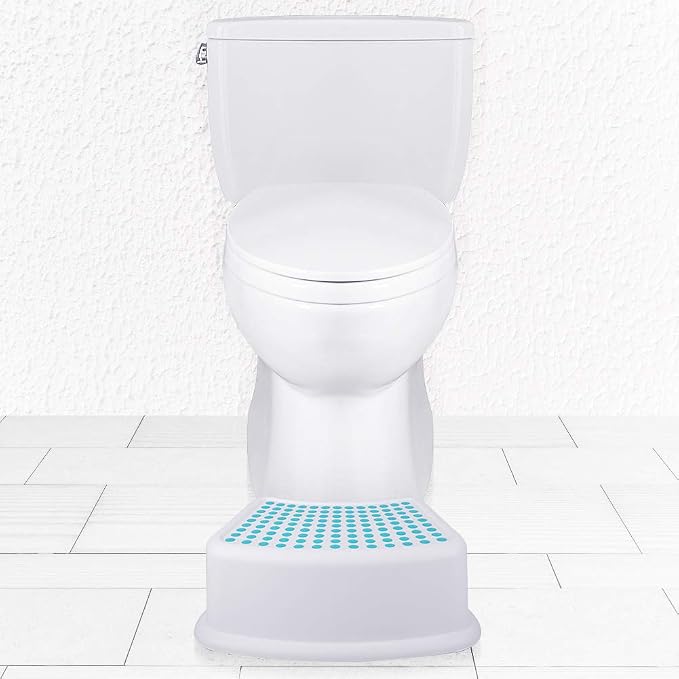 Step Stool for Kids (2 Pack), Toddlers Stool for Potty Training, Bathroom, Kitchen, Bedroom, Toy Room and Living Room. Toilet Stools with Soft Anti-Slip Grips for Safety, Stackable (Blue)