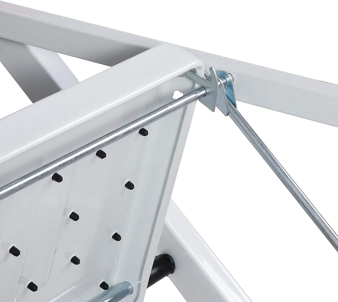 ZENY 2 Step Ladder Folding Step Stool with Wide Anti-Slip Pedal, Convenient Handgrip, Portable Steel Step Stool, Sturdy Steel Ladder for Household and Office