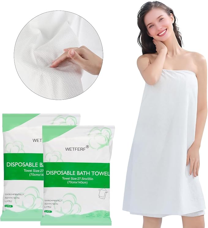 10 Pack Disposable Bath Towels Durable Large Portable Thicken Camping Towels for Travel Hotel Business Trip Swimming Pet Towels Sauna Spa Hot Spring Water Play 55''X27.5''