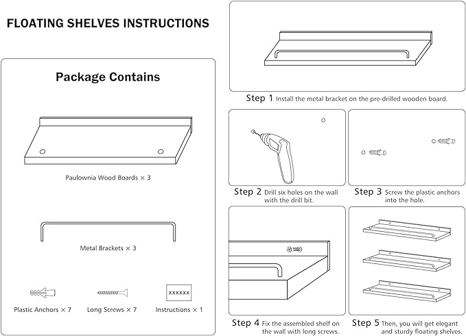 RYOFOBETTO Floating Shelves for Wall Decor, Grey and Gold Shelves for Bathroom, Living Room, Bedroom, Picture Frames, Plants, Kitchen (Set of 3)
