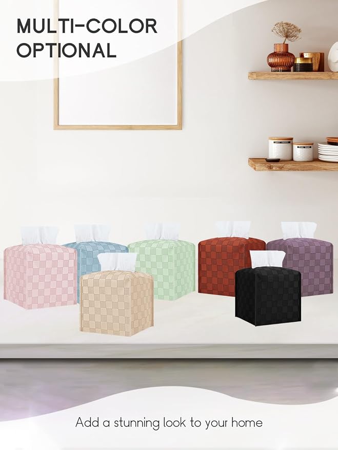 Tissue Box Cover, Tissue Box Holder, Tissue Holders Organizer | Square, Decorative, 5"X5"X5"