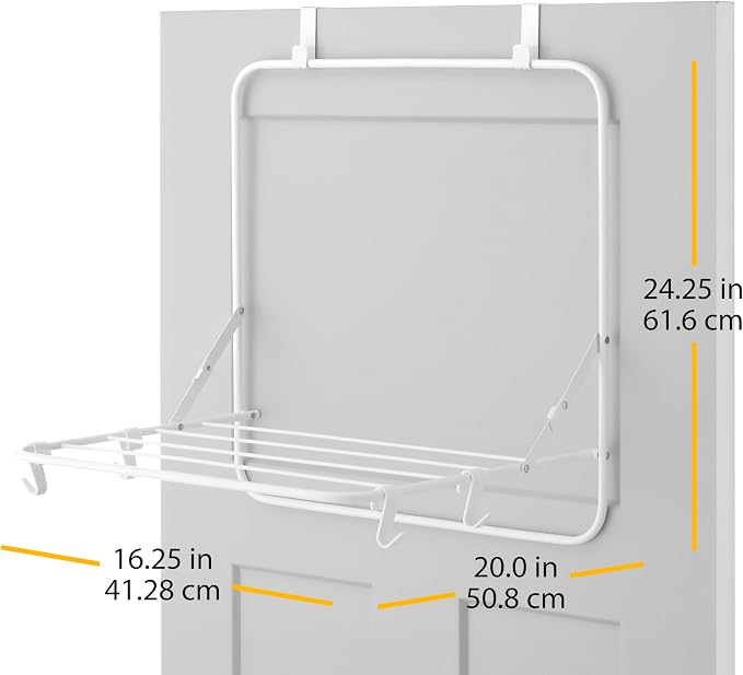 Whitmor Over The Door Drying Rack, White, Model:6023-7443