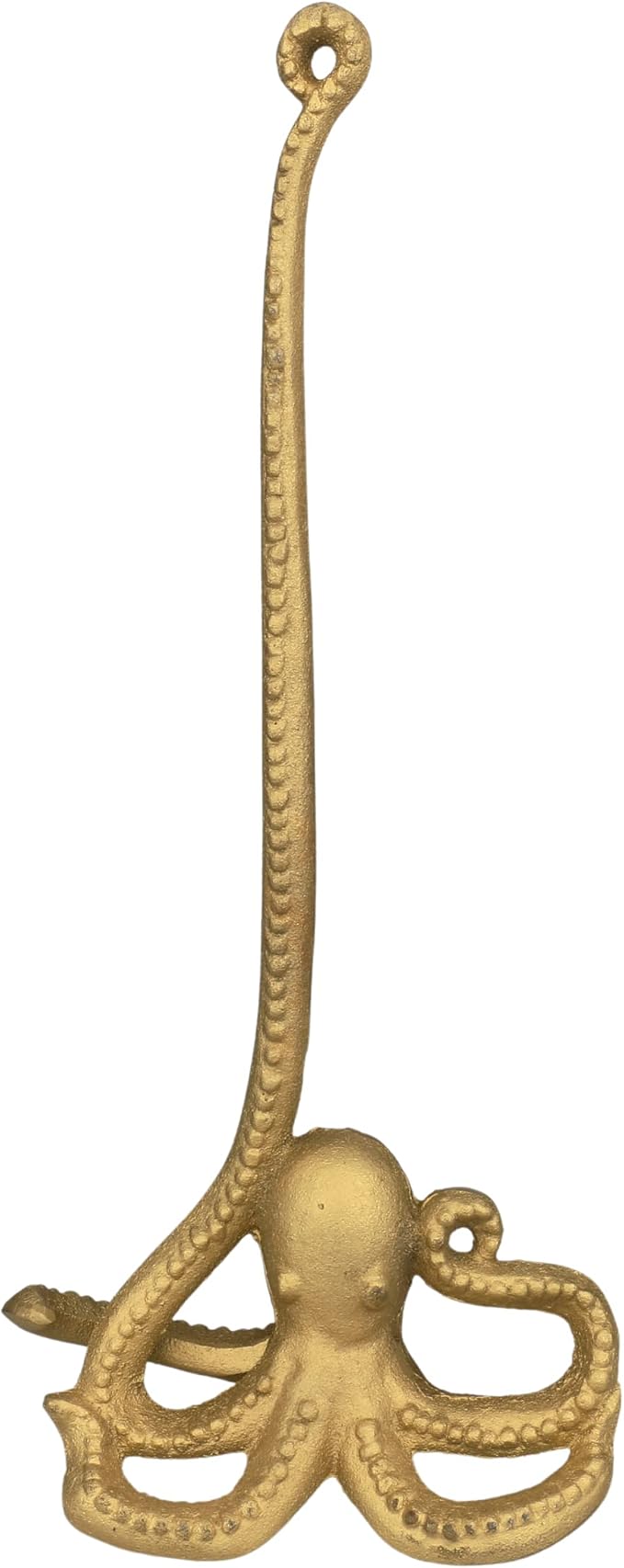 Gold Paper Towel Holder, Metal Toilet or Kitchen Paper Holder for Floor or Countertop, Gold Octopus | 18.6 inch tall gold cast iron hand towel holder for kitchen countertop or bathroom with weighted base, no assembly