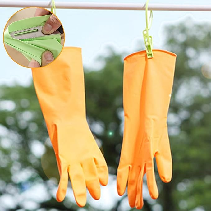 Alimat PluS Dishwashing Gloves Latex Free, Without Liner, 3 Pairs, Large | Reusable Rubber Gloves with Non Slip Embossed Texture, Waterproof Nitrile Cleaning Gloves for Laundry, Gardening