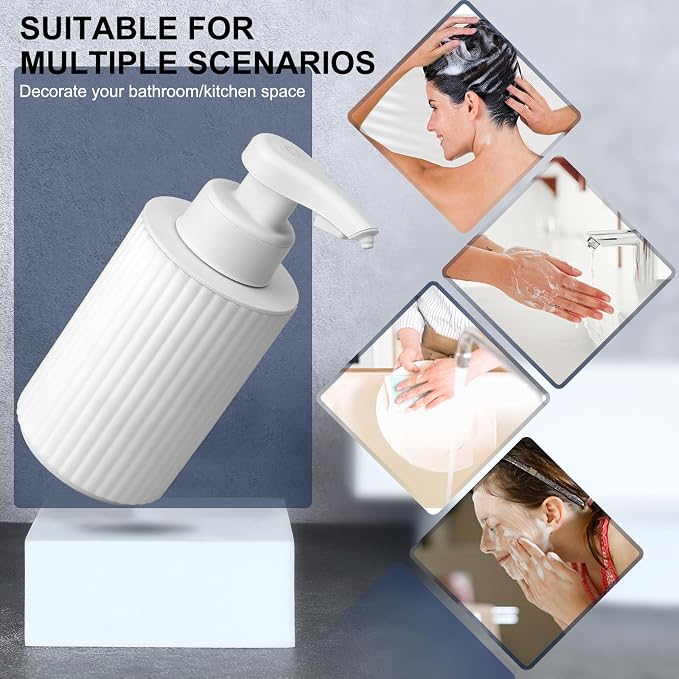 Automatic Soap Dispenser Foaming Touchless: 9oz White Plastic - Rechargeable Electric Smart Auto Foam Soap Dispenser - Hand Dish Bathroom Kitchen