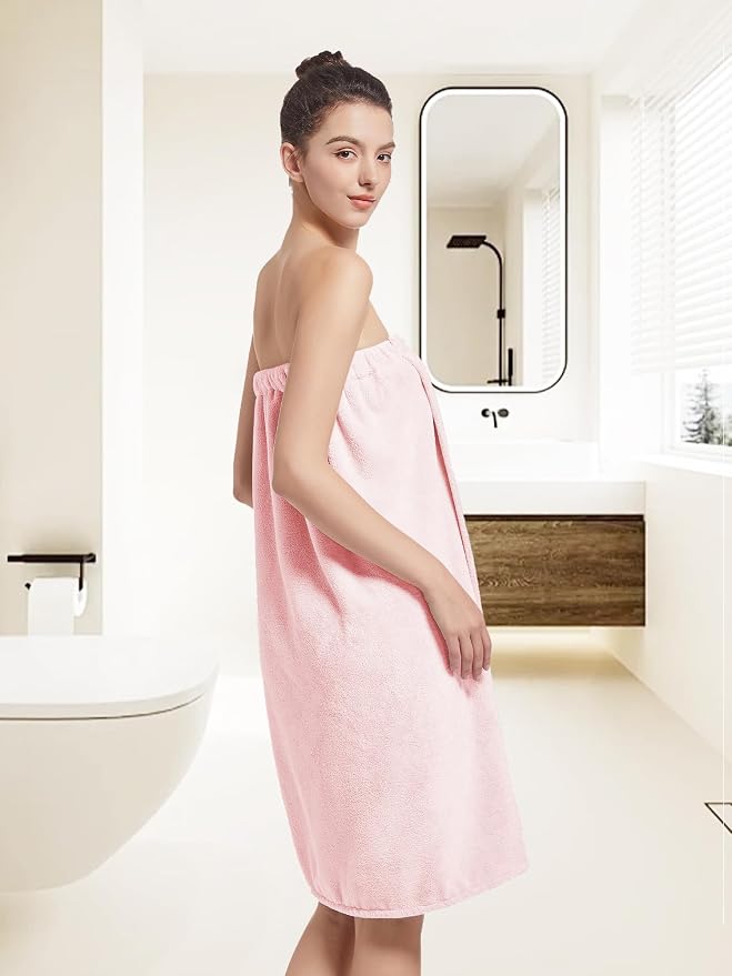 Women'S Soft Wrap Towel Full Length,Bath Robe After Shower Female Plush Long,Spa Bathrobes Lightweight With Pockets