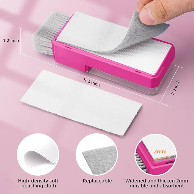 Keyboard Cleaner & Laptop Cleaning Kit, All-in-1 for Computer PC, HotPink | Electronics Deep Cleaning Reusable Brush Tool, Screen-Safe Spray, for iPhone iPad Macbook Airpod Camera, Gaming Accessories