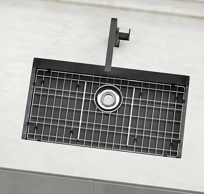 Sink Protectors Large Grid Kitchen Sink Rack | for Sink Bottom, Scratch Prevention, Drainage Support, Stainless Steel,26-1/8 * 14-1/8