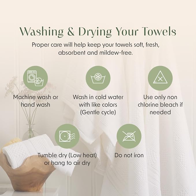 100% Cotton Bath Towel Set | 6-Piece Set | Textured Carbon | Luxury Geometric Design | Absorbent & Quick-Dry Bathroom Towels | Textured and Durable Cotton Towels for Bathroom | OEKO-TEX