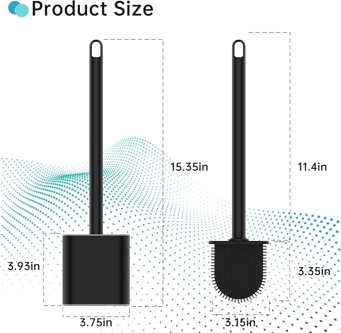 rv Essentials, RV Toilet Brush, Toilet Brush Silicone Won't Damage Toilets, Wall Mounted Toilet Brush-Anti-Roll, Anti-Drip Design, Suitable for RV Travel Trailers and Campers, Made by RVers for RVers