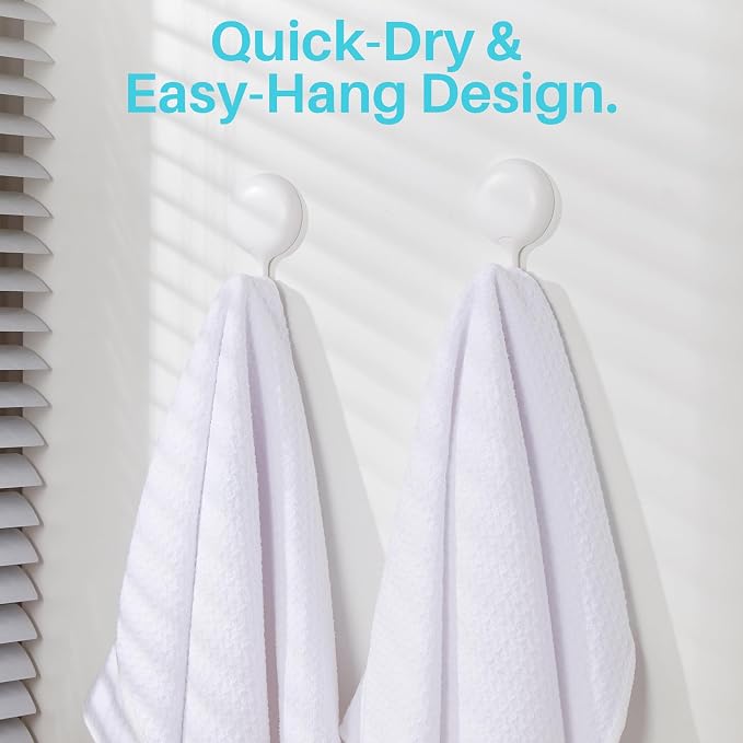JOYMOOP Microfiber Waffle Weave Cleaning Cloth,Highly Absorbent Kitchen Towels,Quick Drying Lint Free Dish Towels for Kitchen,9 Pack,White,11.8×11.8 inch