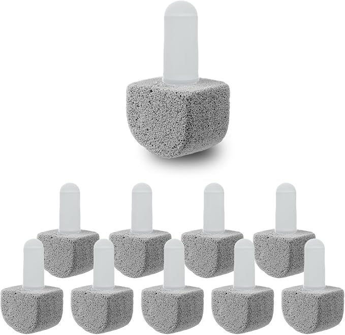 Pumice Stone Toilet Bowl Cleaner – 10 Refills for Hard Water & Rust Stains | Removes hard water rings, limescale & rust stains from toilets, tubs, sinks, and grills without scratching surfaces.
