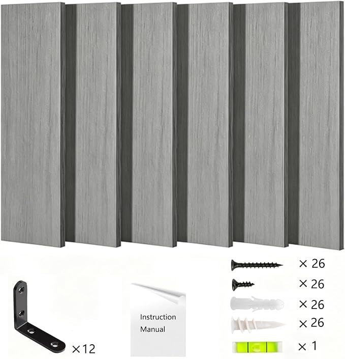 Floating Shelves Set of 6, Wooden Floating Shelves for Wall Decor, Farmhouse Shelf for Bedroom, Wall Mounted Bathroom Storage Shelves, Floating Book Shelves for Living Room