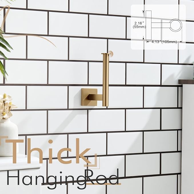 KOKOSIRI Toilet Paper Holder Toilet Roll Holders Hold Mega Rolls Kitchen Bathroom Tissue Paper Dispenser Champagne Bronze Stainless Steel, B2008CPG