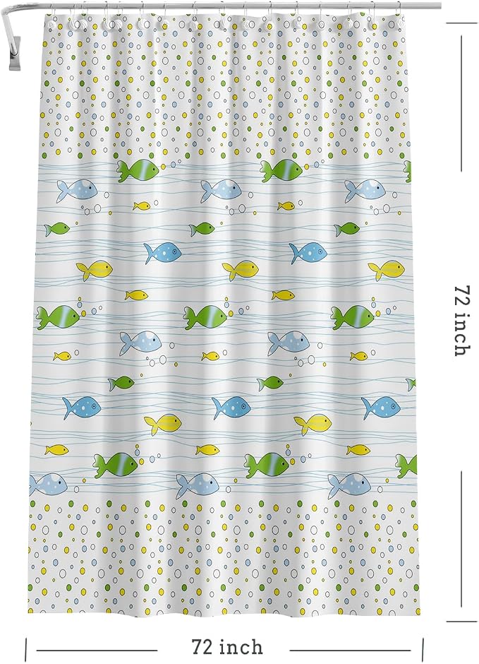 TIKABC Shower Curtain Liner, 4G PEVA Square Shower Liner, Plastic Waterproof Shower Curtains, 72x72 inch with Grommet Holes 3 Magnetic Weights