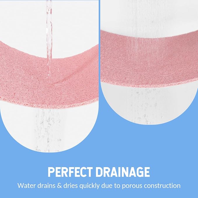 Hargiis Non-Slip Bathtub Mat, 2 Pack Anti Slip Shower Mat, Fast Drying Bathtub Mats, Foot Scrubber Mat, Anti Slip Mat for Tub, Floor, Bathroom, Kitchen, Home, Hotel (Pink 24"×16"+24"×16")