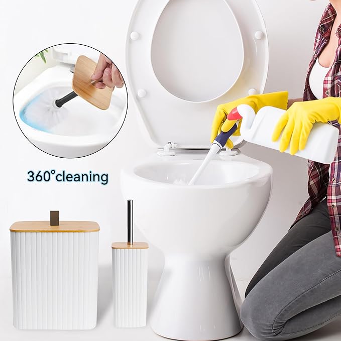 Bathroom Set - 22PCS Bathroom Accessories Set Trash Can Toilet Brush Holder Set Soap Dispenser Bathroom Accessory Set with Shower Curtain Bathroom Decor Set for Home, Restroom