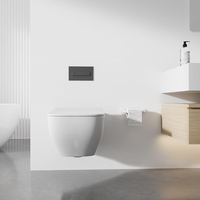 Toilet Paper Holder Matte White Wall Mount Stainless Steel 304 Large Mega Roll