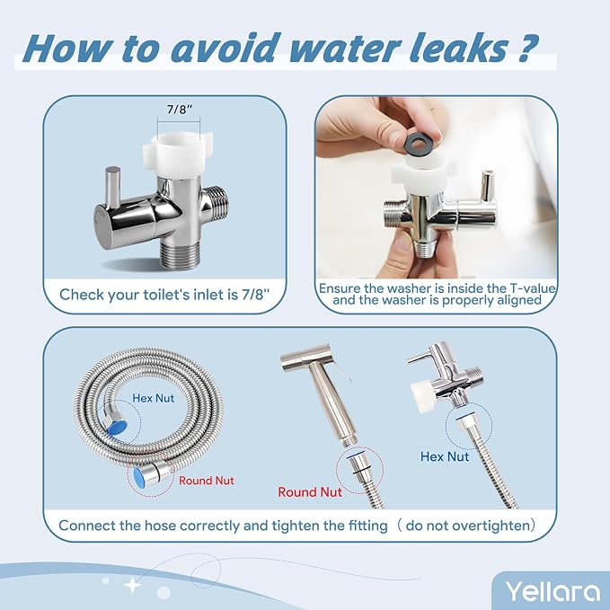 Handheld Bidet Sprayer for Toilet - 4 Spray Modes, Toilet Cleaning - Stainless Steel, Adjustable Water Pressure, Easy Installation