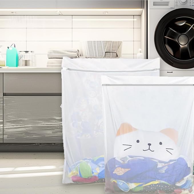 Laundry Bags Mesh Wash Bags, Large Garment Bag for Washing Machine | Laundry Garment Bag for Sheet, Throw Blanket, Curtain, Cushion Cover, Comforter, Tumble Dryer Safe, Super Big