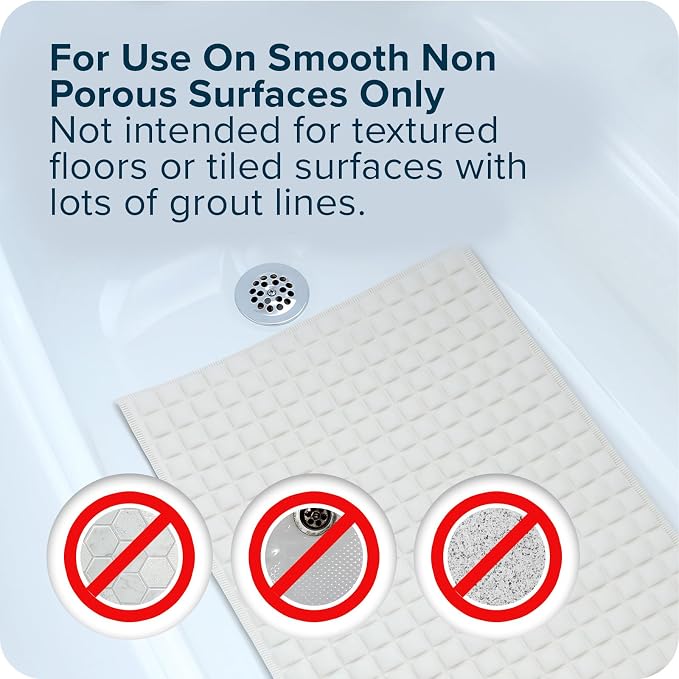 SlipX Solutions Pillow Top Soft Padded Non Slip Bathtub Mat, 27x15.5, Cream | Soft Anti Slip Bath Tub And Shower Mat, 700 Air-Filled Pillows, Strong Suction Cups, Extra Comfort Underfoot