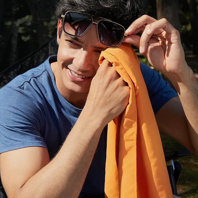 Rainleaf Microfiber Towel Quick Dry Camping & Travel & Gym Towel. Compact | Super Absorbent, Lightweight, Fast Drying. Suitable for Beach, Bath, Backpacking, Hiking, Swim.