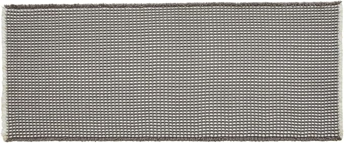 Triohero Waffle Bath Mat, Boho Bathroom Rugs Non Slip Washable, Ultra Soft Super Absorbent Quick Dry Farmhouse Bathroom Decor, 24" x 48", Grey & White