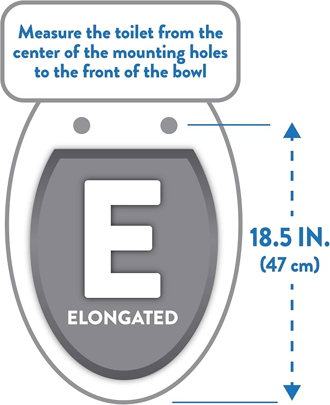 Clorox Elongated Wood Toilet Seat with Easy-Off Hinges-Wiggle Free Design