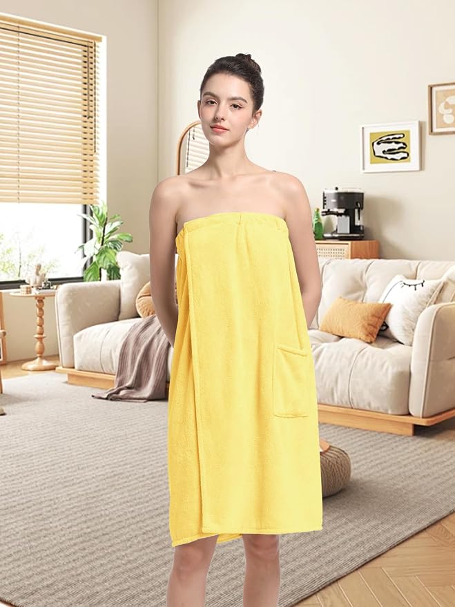 Women'S Soft Wrap Towel Full Length,Bath Robe After Shower Female Plush Long,Spa Bathrobes Lightweight With Pockets