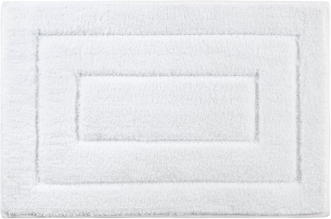 GRANNY SAYS White Bathroom Rug 16" x 24", Non-Slip Microfiber Bath Mat | Ultra-soft, with durable TPR backing for reliable grip, fast water absorption, machine washable for small bathroom spaces